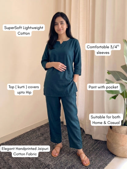 Plain Persian Blue - Cord Set - Soft Rayon