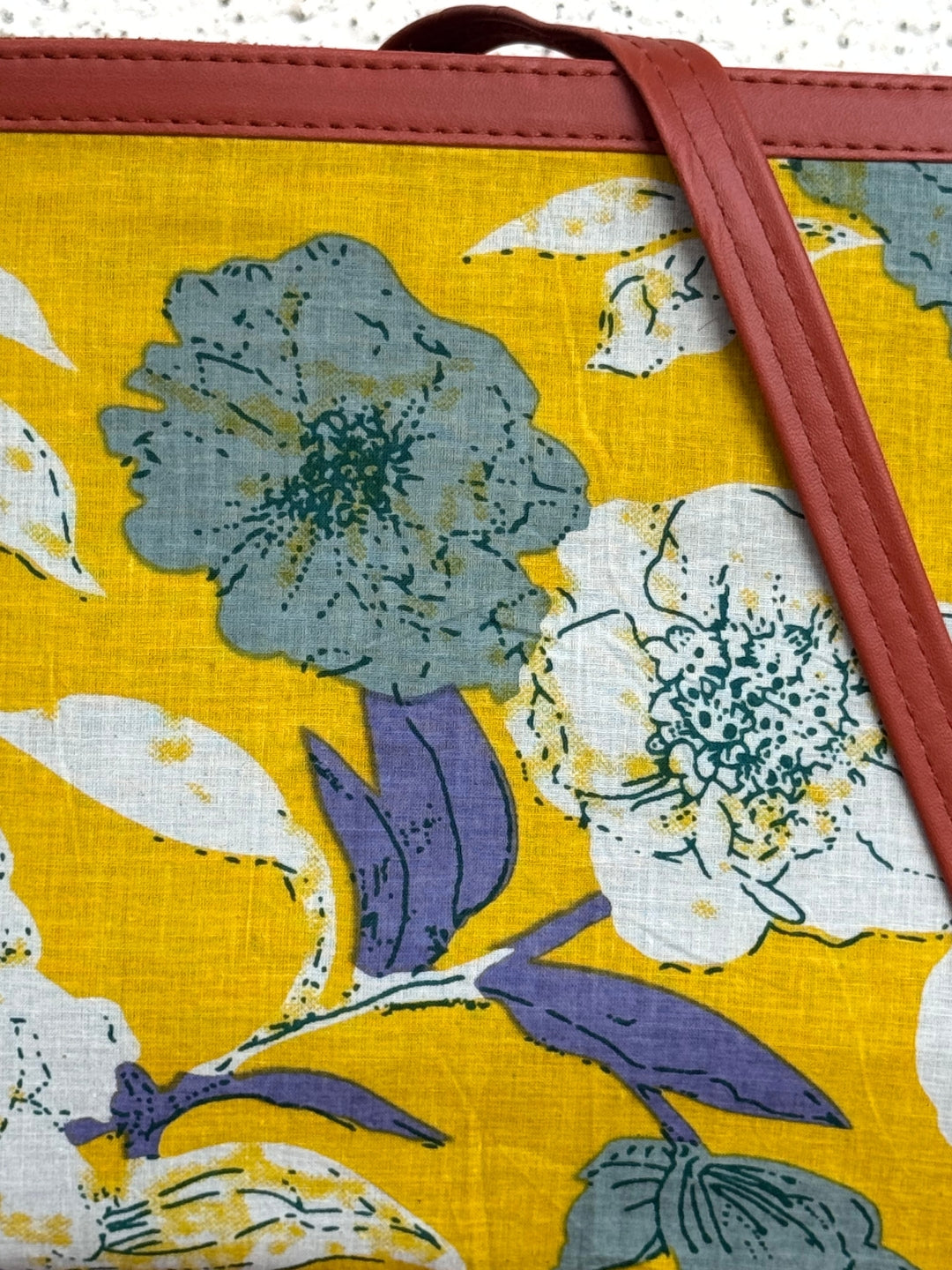 Minsk - 3 zip- Big size - Sling Bag - Mix Yellow Flower