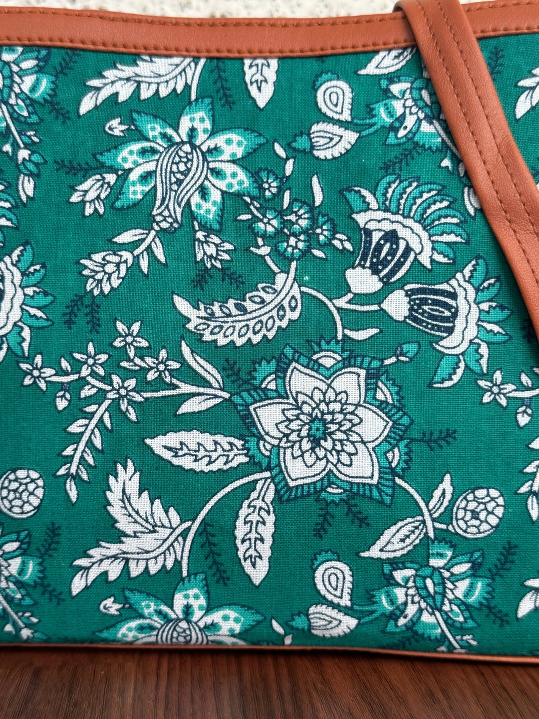 Minsk - 3 zip- Big size - Sling Bag - Sea Green Forrest