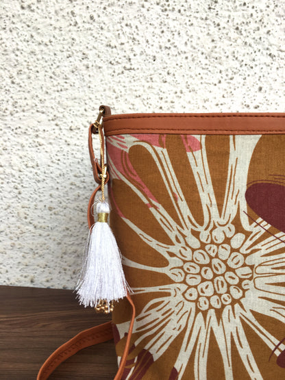 Minsk - 3 zip- Big size - Sling Bag - Sunflower Wine