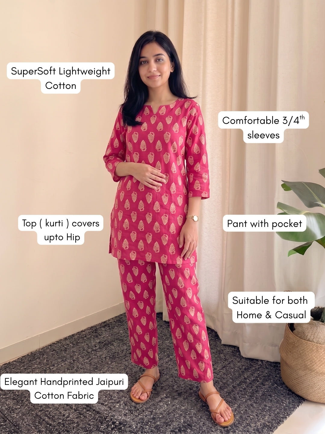 Shell Pink - Cord Set - Pure Cotton