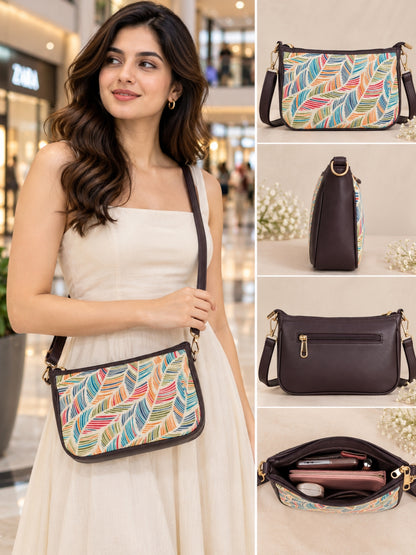 AMARA - Multi Leaves - Shoulder Bag Cum Sling