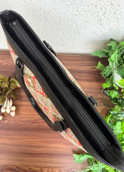 Royal Flower - Office & College Tote Bag with Laptop Compartment