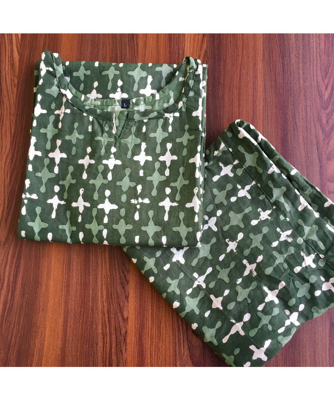 Positive Plus - Green - Cord Set - Pure Cotton