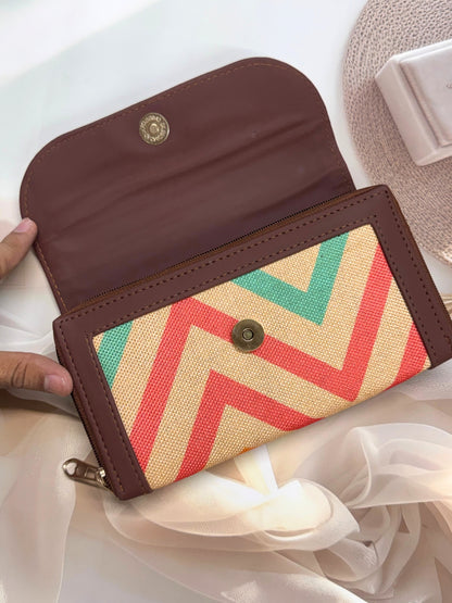 Multi Wave - 2 pockets  - Trendy & Beautiful Womens Wallet