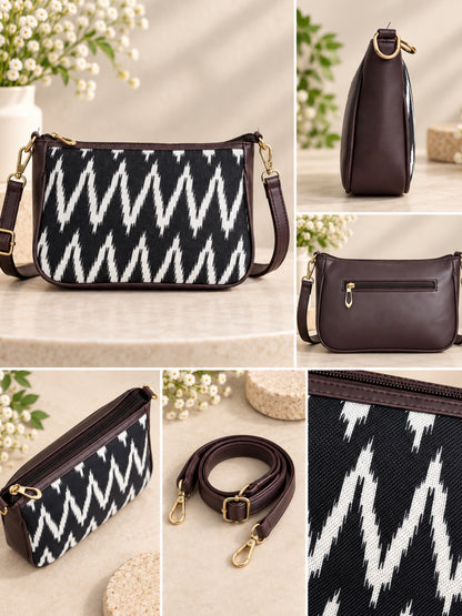 AMARA - Black ZigZag - Shoulder Bag & Sling