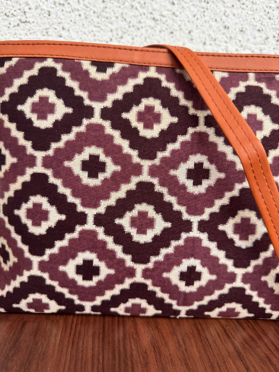 Minsk - 3 zip- Big size - Sling Bag - Dark Purple Squares
