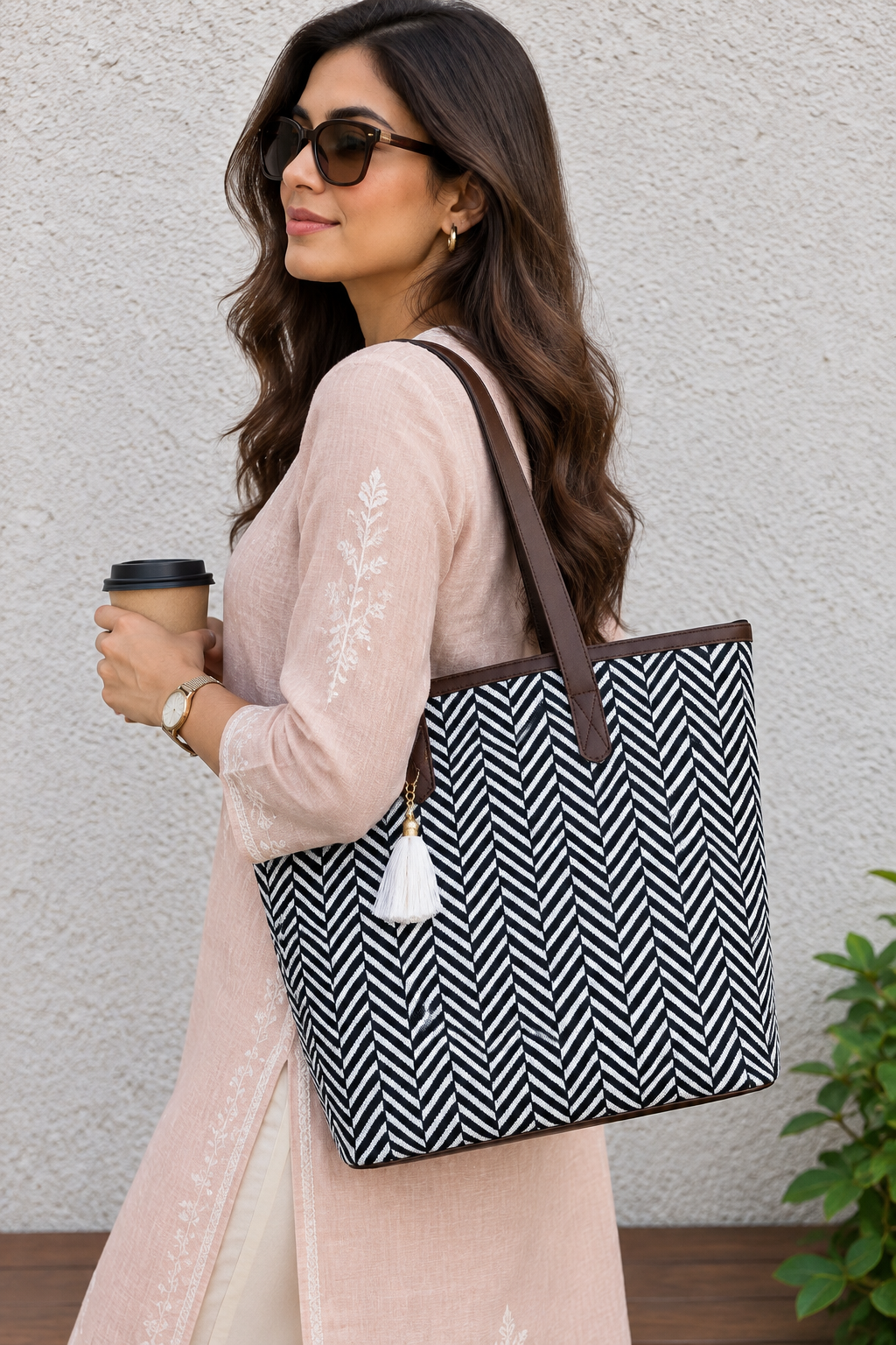 Black Cris Cros - Printed Tote Bag