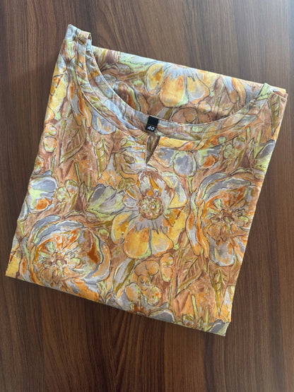 Jasmine Yellow White Flower - Cord Set - Pure Cotton