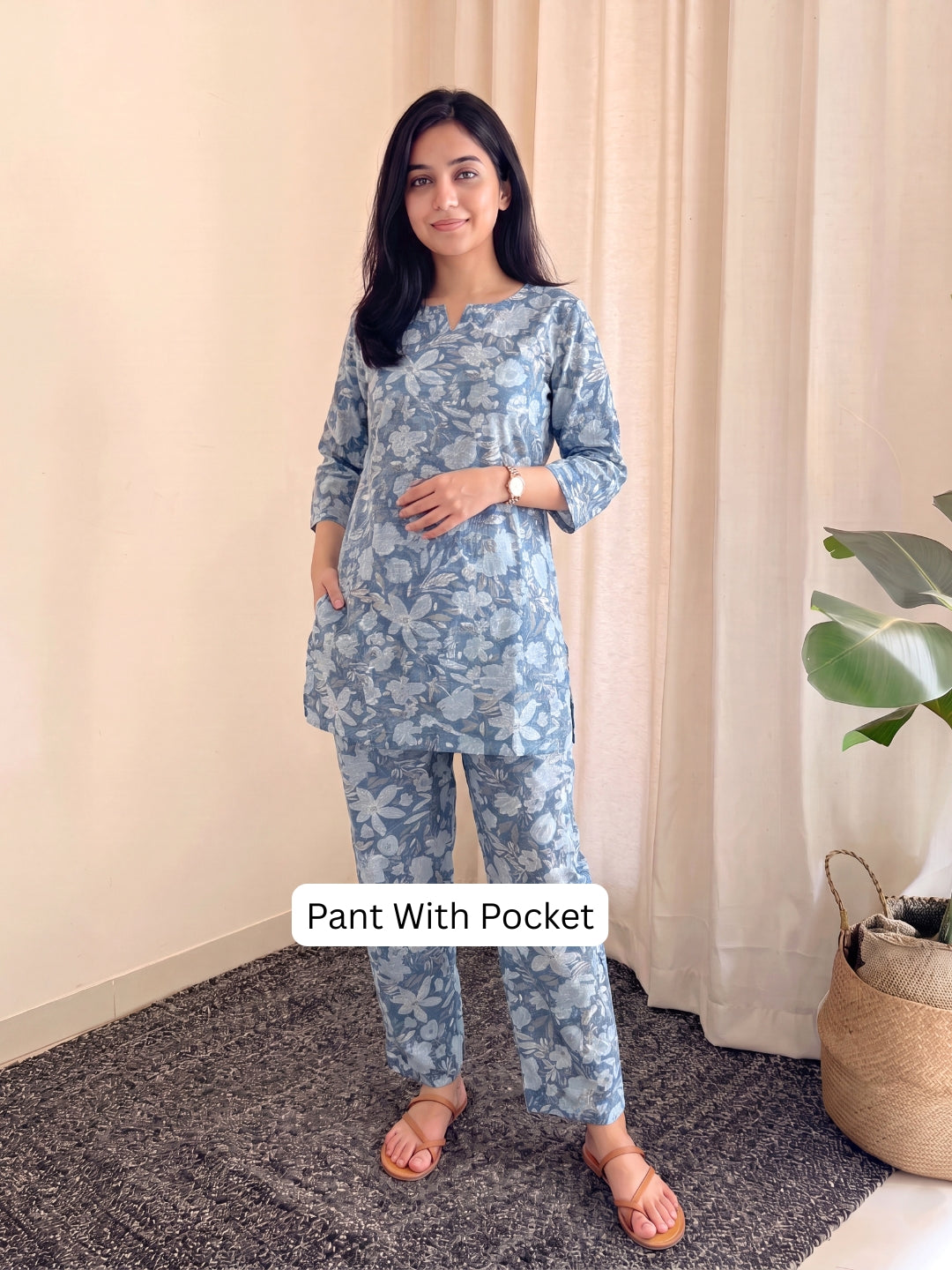 Katha Blue Grey - Cord Set - Pure Cotton