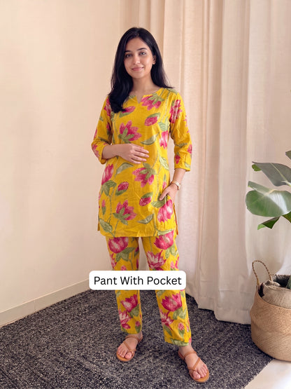 Lotus Yellow - Cord Set - Pure Cotton