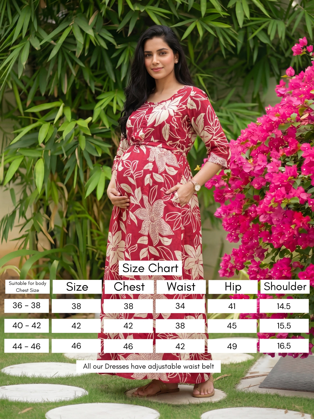 Lily Carrot - Maternity Kurti with Feeding Zips - Soft Rayon