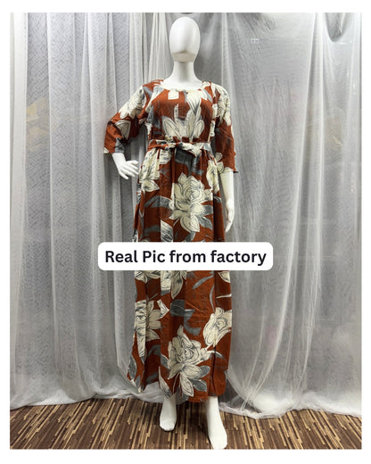 Dessert Cream Rose - Maternity Kurti with Feeding Zips - Soft Rayon