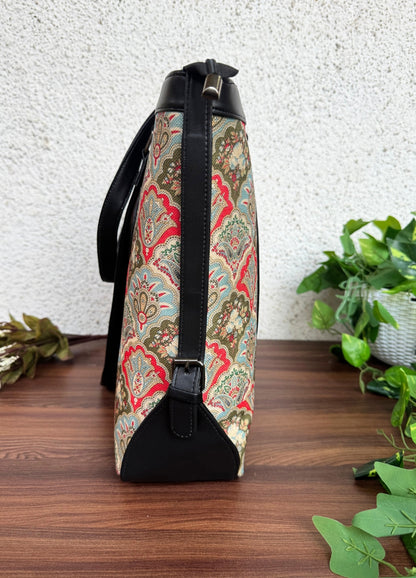 Royal Flower - Office & College Tote Bag with Laptop Compartment