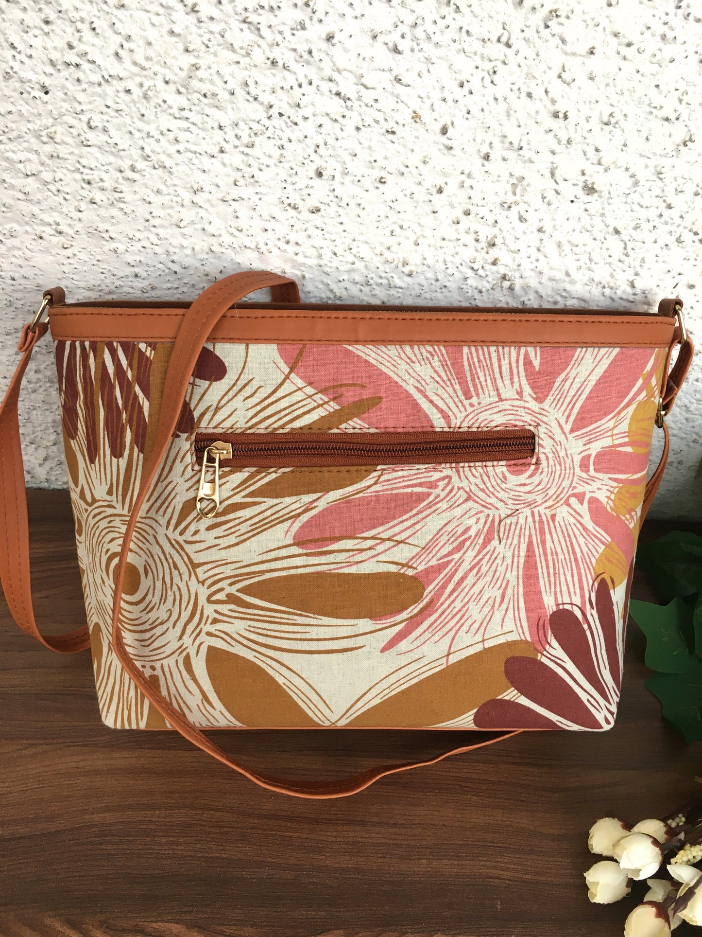 Minsk - 3 zip- Big size - Sling Bag - Sunflower Wine