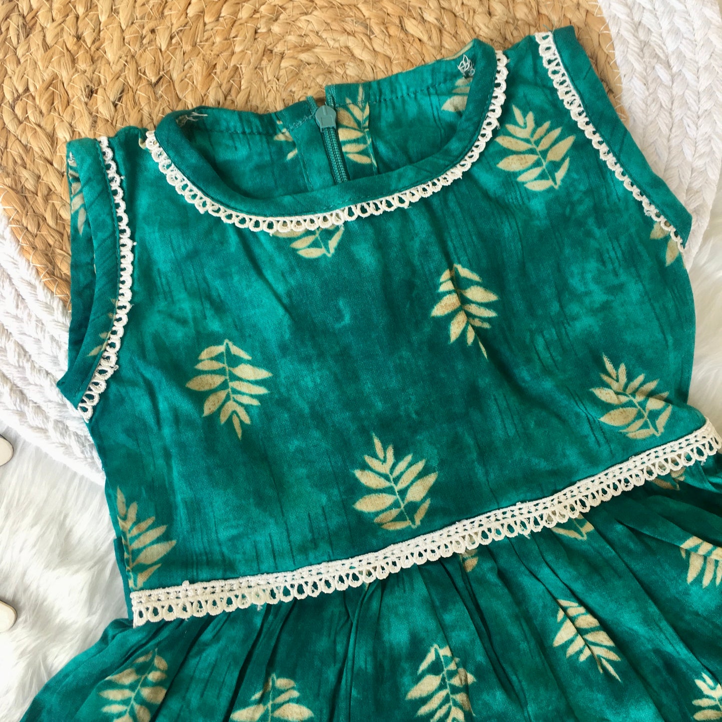 Baby Frock - Mystic Sea Green