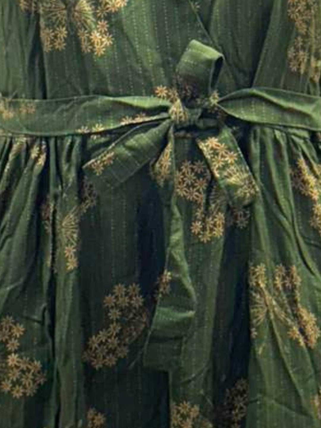 Green Stripes Butterfly - Sleevless Midi Dress - Soft Rayon