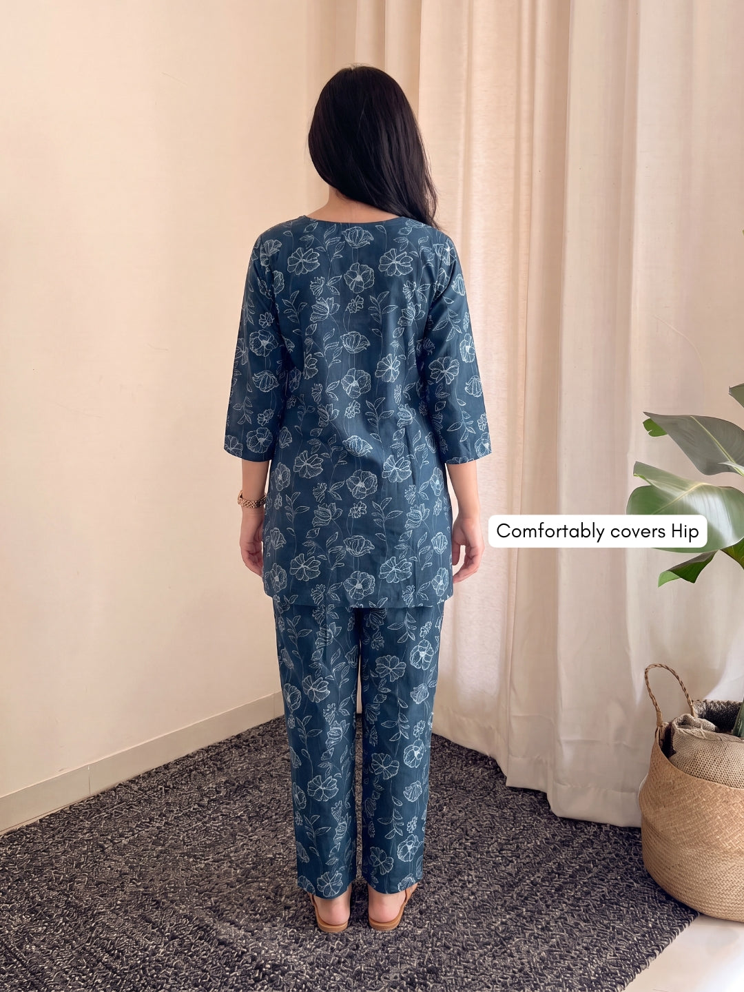 Muli Flower Blue - Cord Set - Pure Cotton