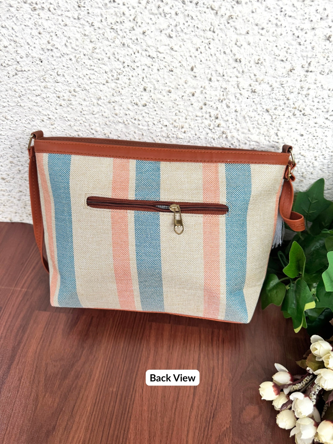 Minsk - 3 zip- Big size - Sling Bag - Stripes Orange