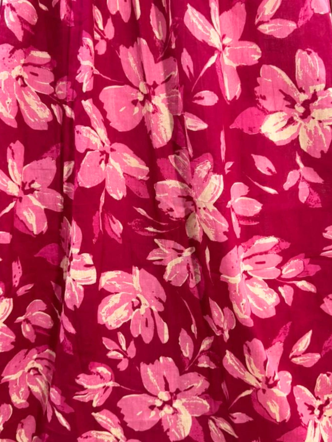Jasmine Pink - Short Sleeves Midi Dress - Pure Cotton