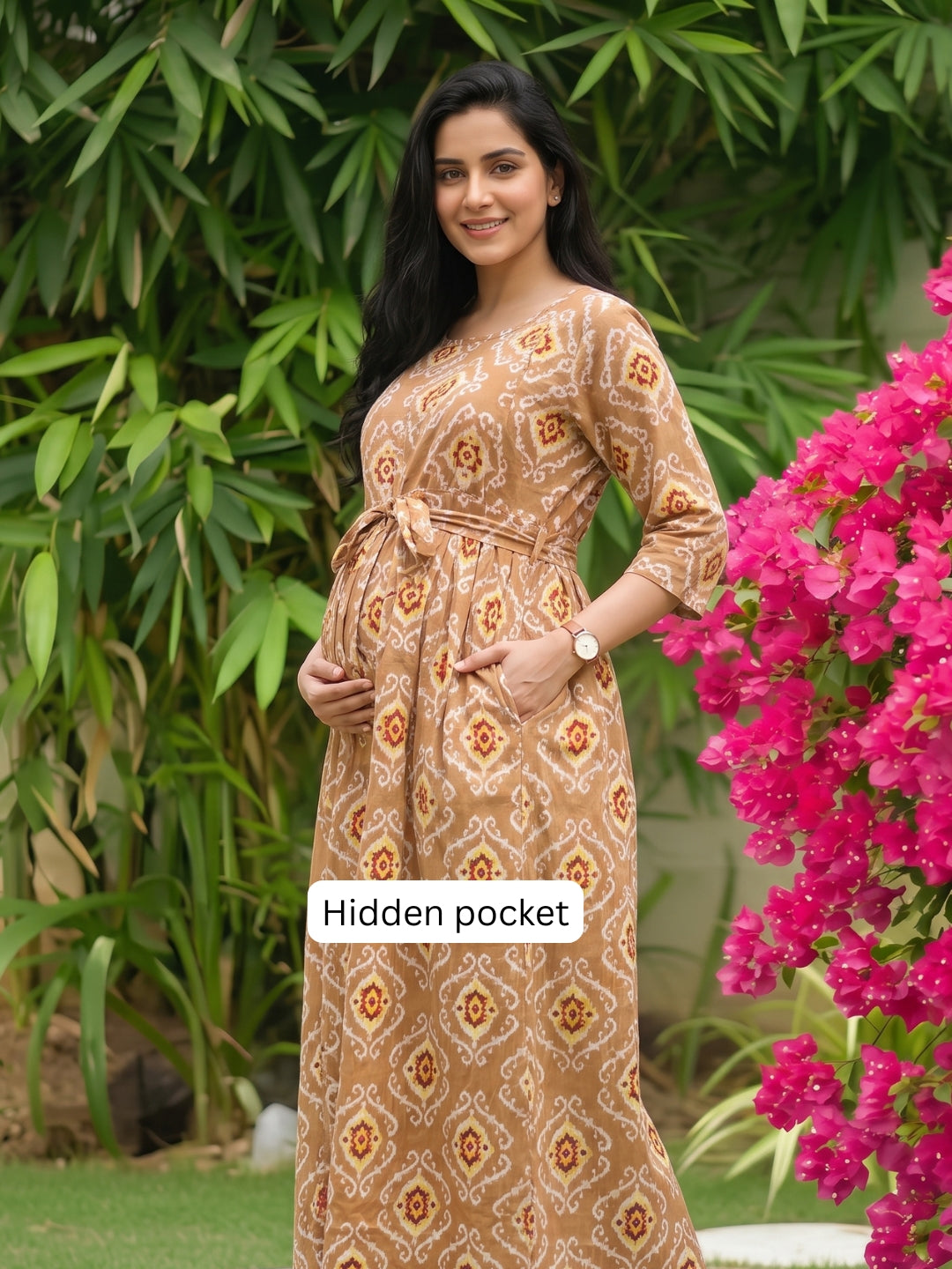 Dessert Art - Maternity Dress with Feeding Zips - Soft Rayon