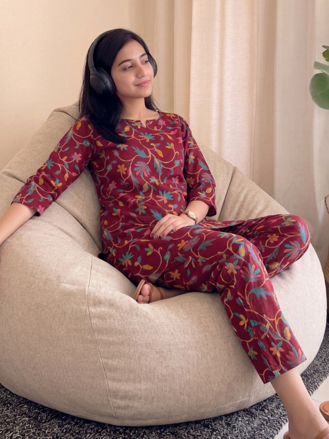 Daisy Red - Cord Set - Pure Cotton