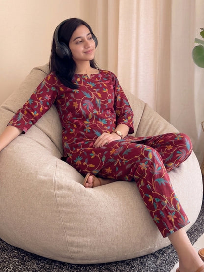 Daisy Red - Cord Set - Pure Cotton