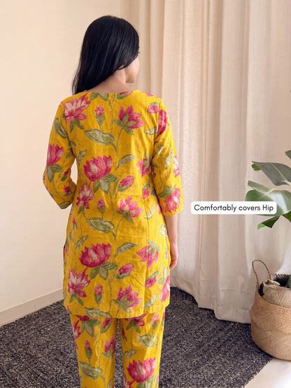 Lotus Yellow - Cord Set - Pure Cotton