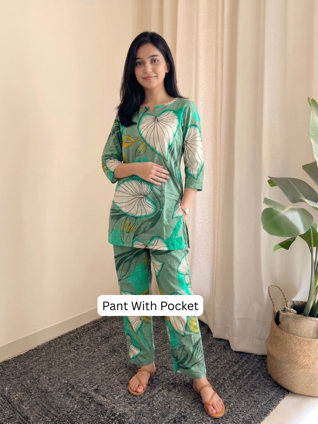 Lotus Leaf - Sea Green - Cord Set - Pure Cotton