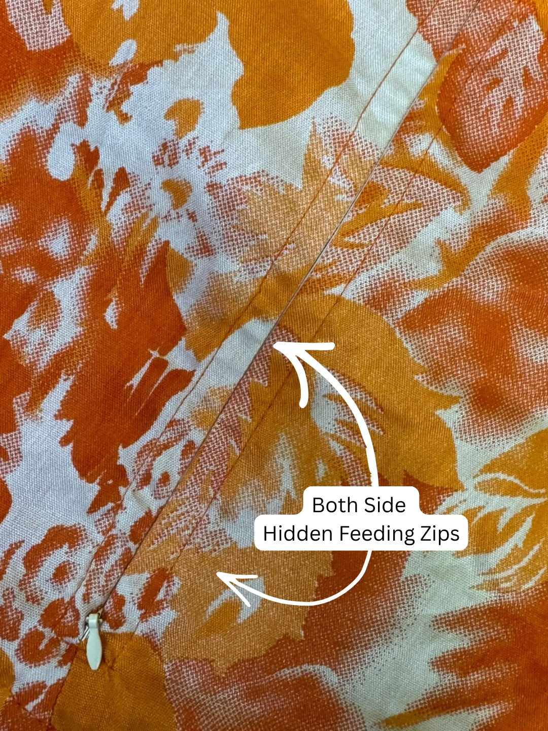 Kaftan - Tropical Sunset - Maternity  Feeding Zips - Free Size - Soft Rayon