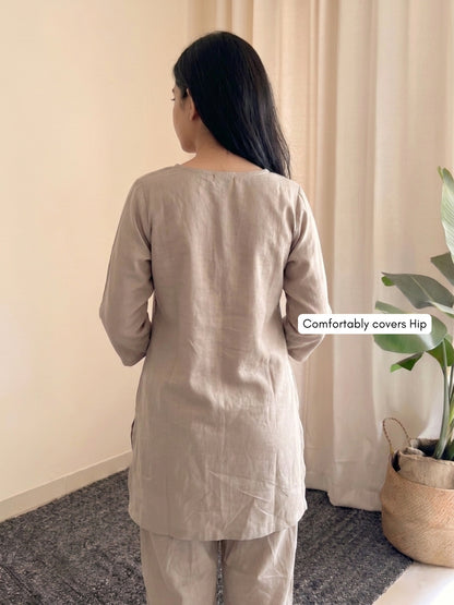 Plain Grey - Cord Set - Soft Rayon