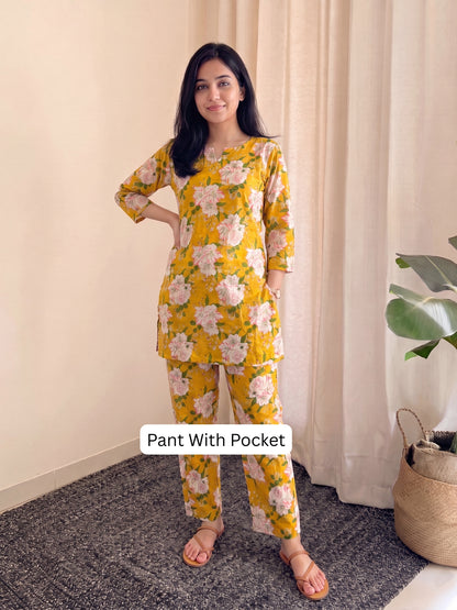 Exotic Yellow - Cord Set - Pure Cotton