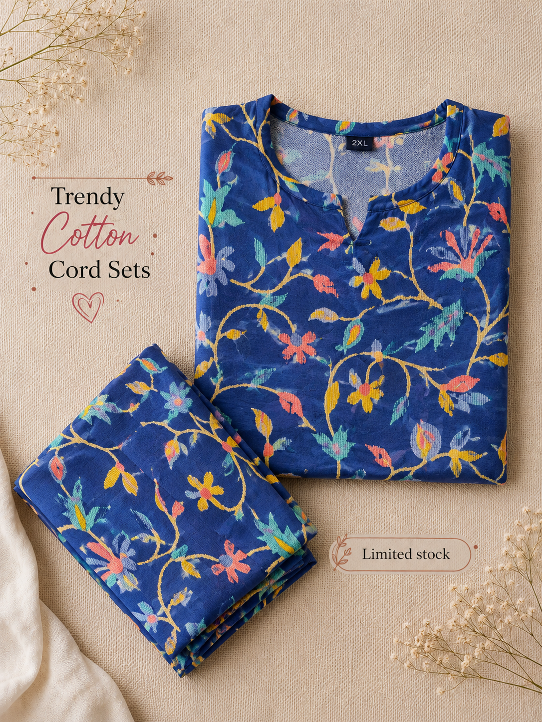 Daisy Blue - Cord Set - Pure Cotton