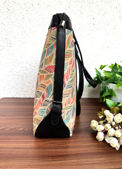 Multi Leaves - Office & College Tote Bag with Laptop Compartment