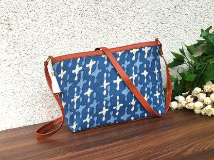 Minsk - 3 zip- Big size - Sling Bag - Positive Plus Blue