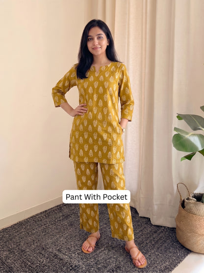 Shell Yellow - Cord Set - Pure Cotton