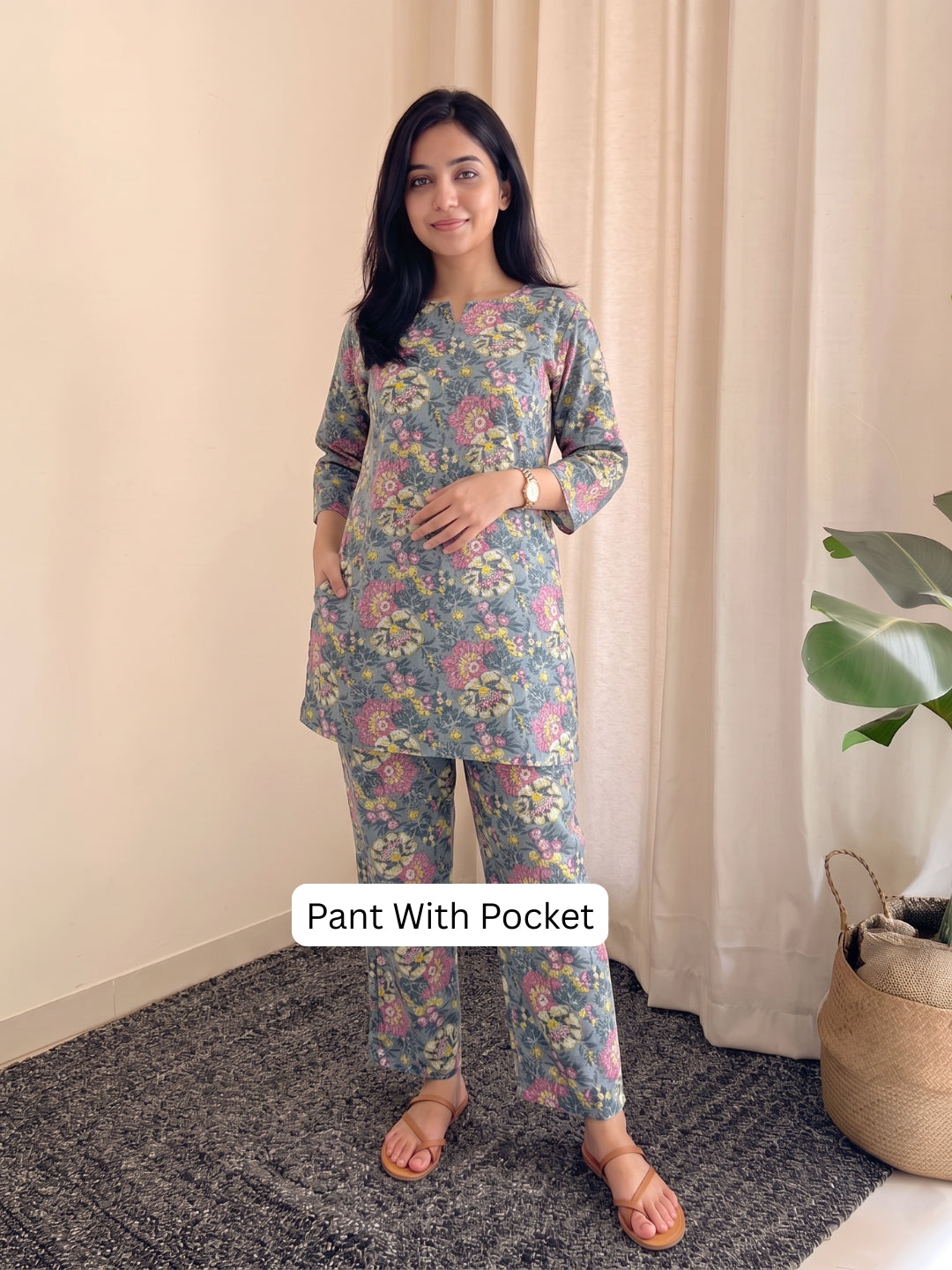 Sky Blue Pink - Cord Set - Pure Cotton