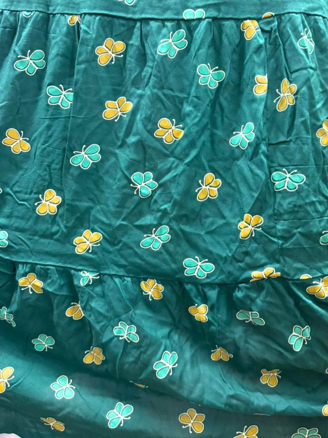 Green Butterfly - Sleevless Midi Dress - Soft Rayon