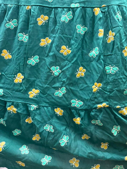 Green Butterfly - Sleevless Midi Dress - Soft Rayon