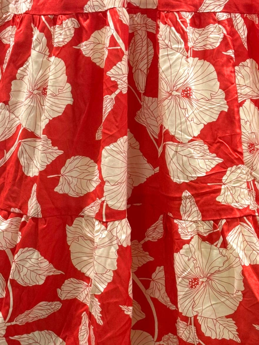 Hibiscus Orange - Sleevless Midi Dress - Soft Rayon