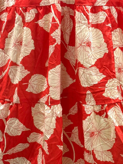 Hibiscus Orange - Sleevless Midi Dress - Soft Rayon