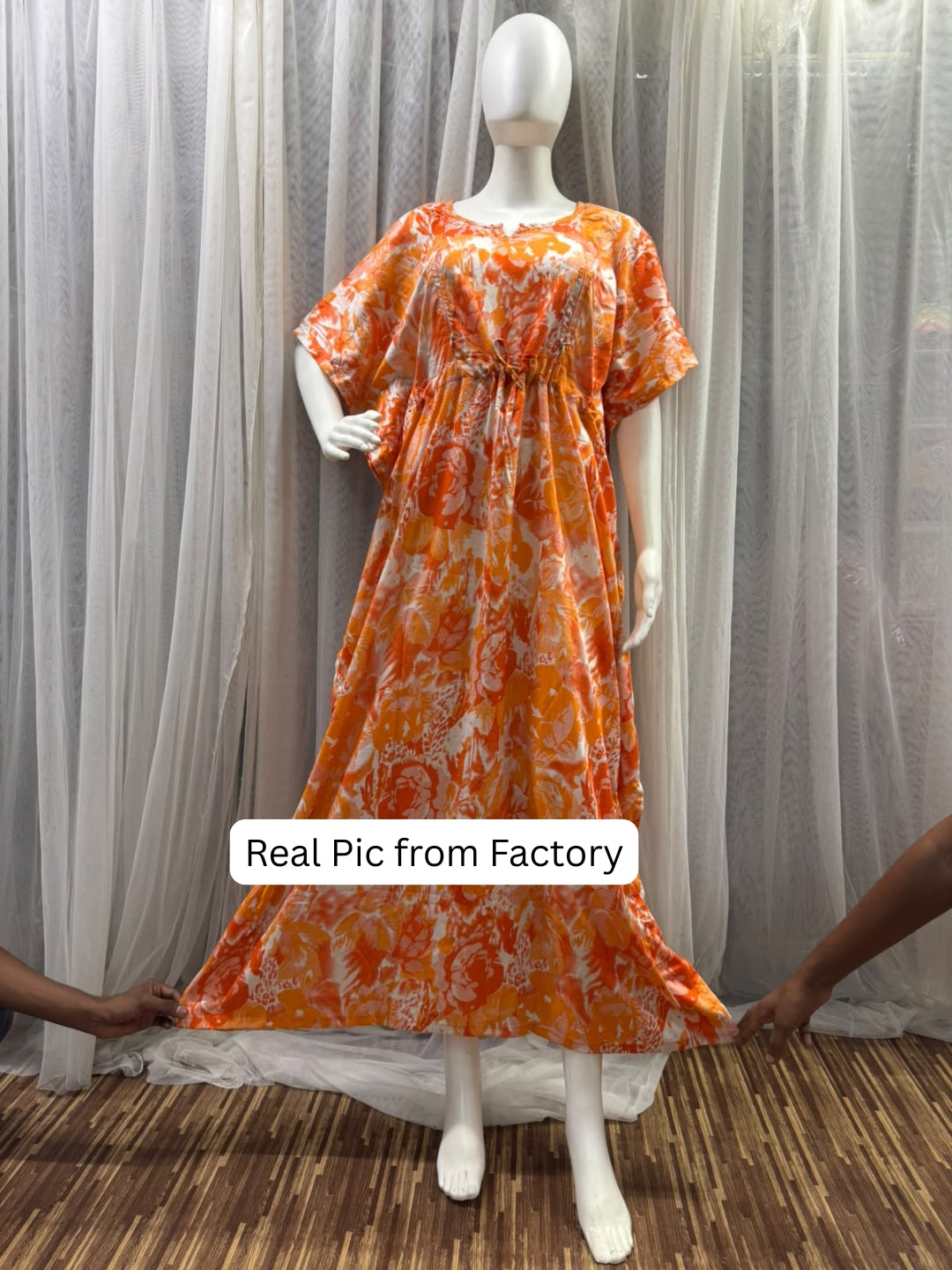 Kaftan - Tropical Sunset - Maternity  Feeding Zips - Free Size - Soft Rayon
