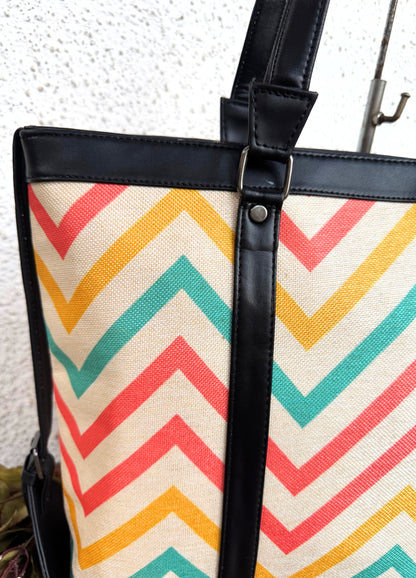 Multi Wave - Office & College Tote Bag with Laptop Compartment