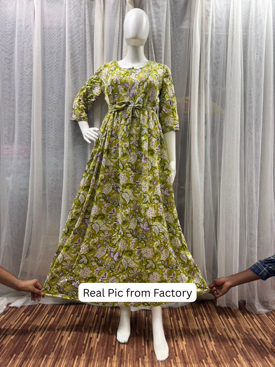 Pista Garden - Maternity Dress with Feeding Zips - Soft Rayon