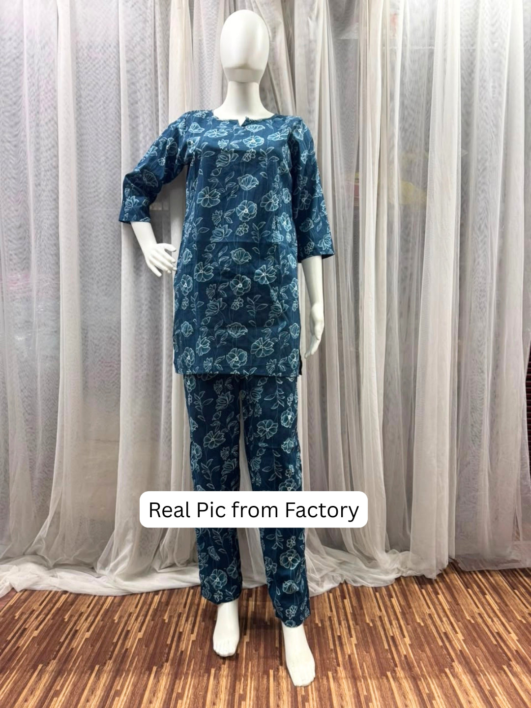 Muli Flower Blue - Cord Set - Pure Cotton