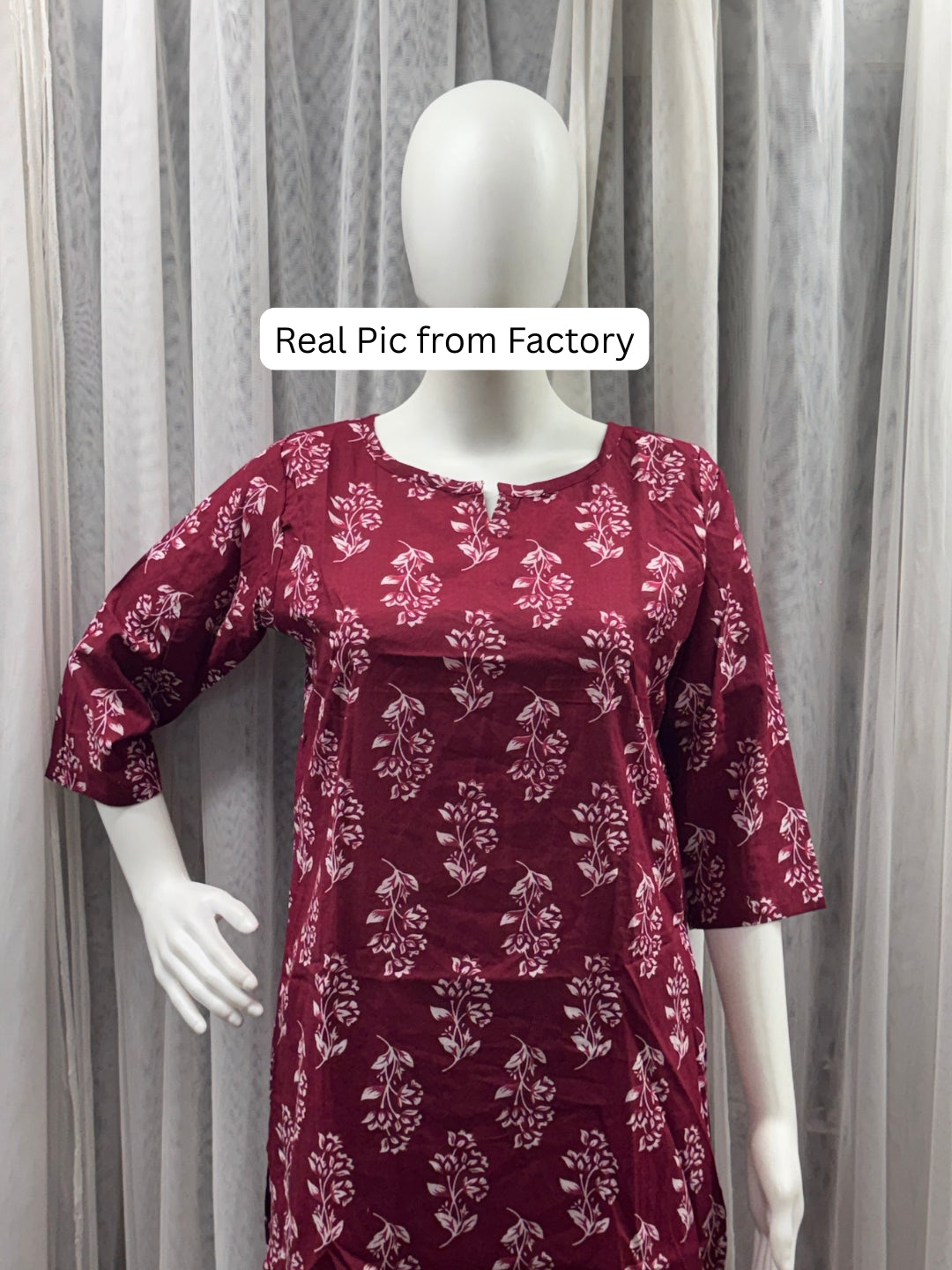 Daisy Maroon - Cord Set - Pure Cotton
