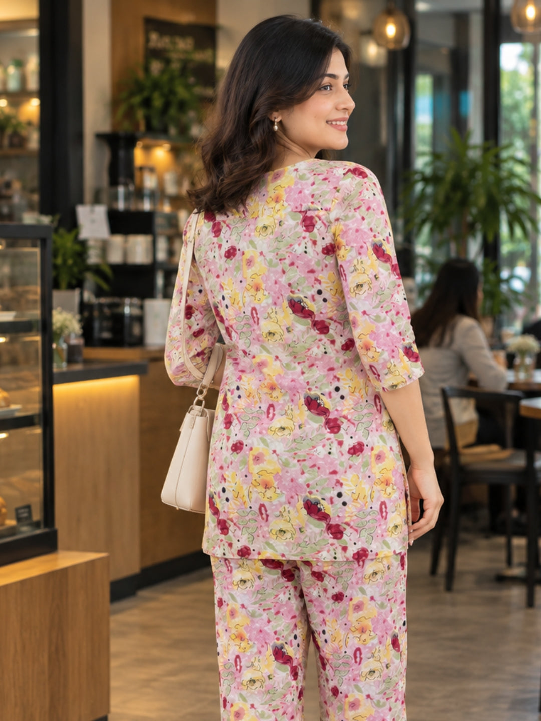 Floral Bliss - Pink - Cord Set - Soft Rayon