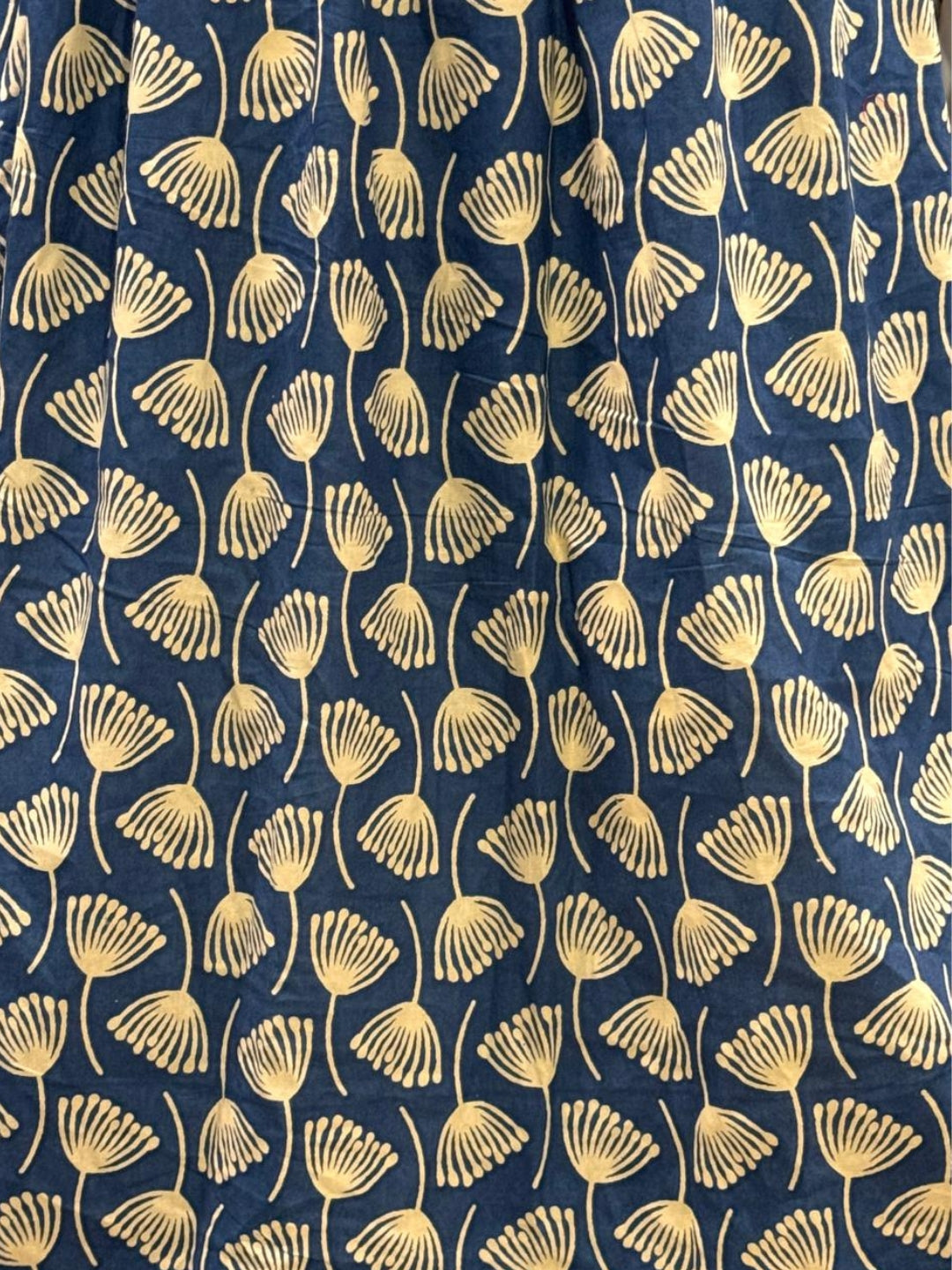 Senna Flower - Blue - Maternity Kurti with Feeding Zips - Cotton Flex - Thicker Fabric