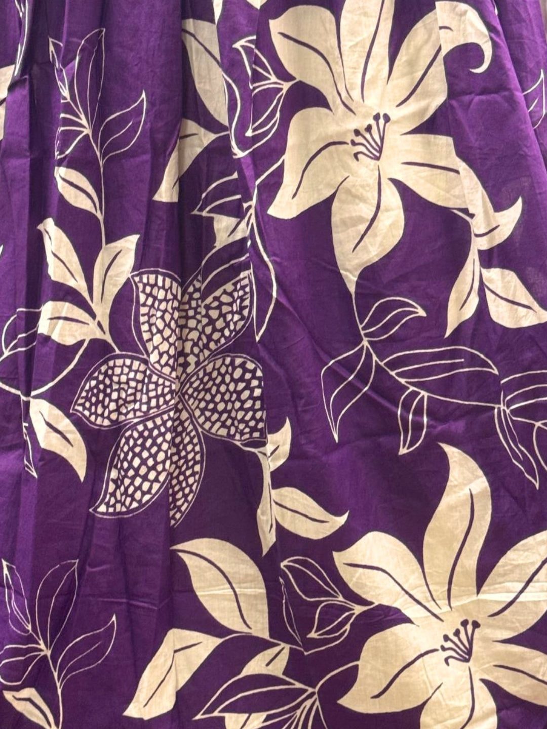 Lily flower Purple - Maternity Kurti with Feeding Zips - Cotton Flex - Thicker Fabric