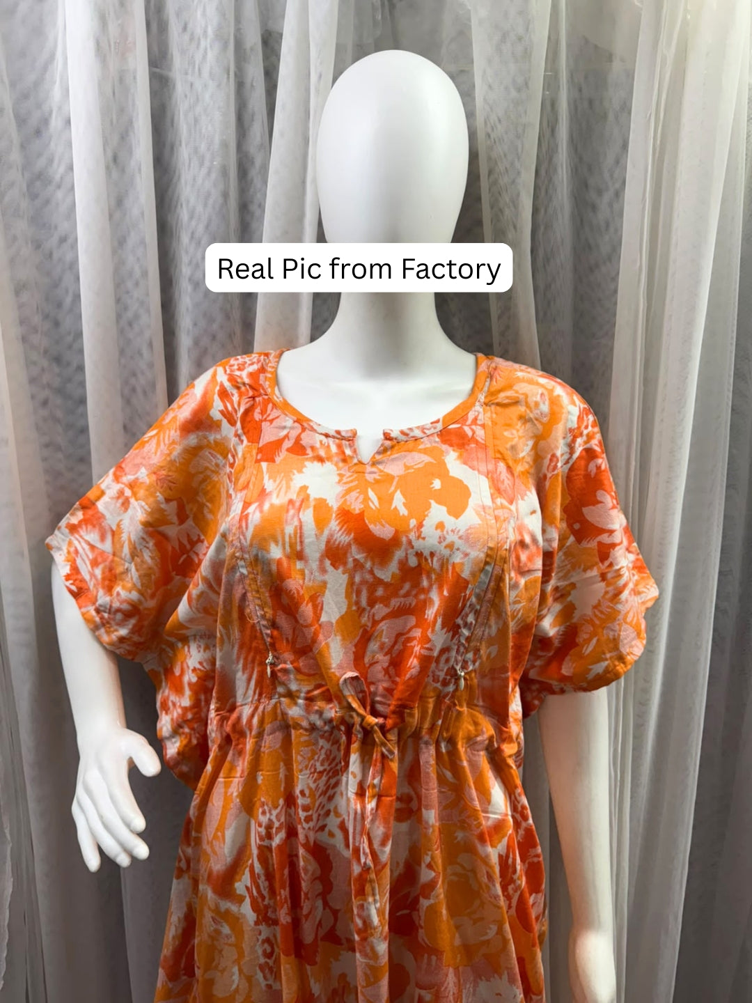 Kaftan - Tropical Sunset - Maternity  Feeding Zips - Free Size - Soft Rayon